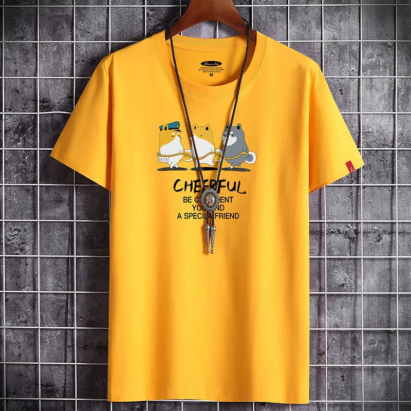 Men's Summer T-Shirt - Manga Gym Streetwear Harajuku Top
