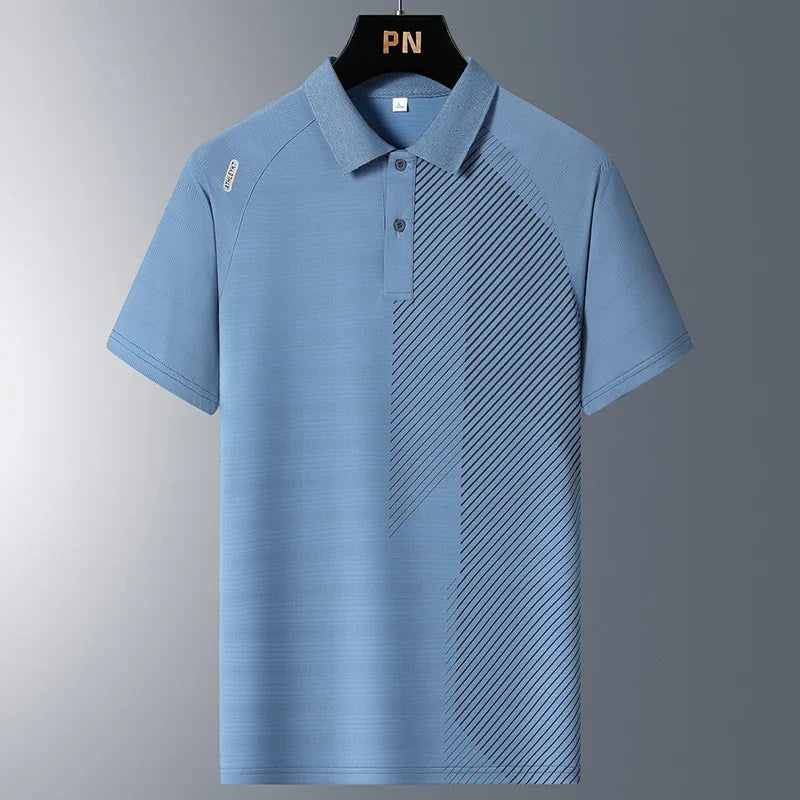 Men's Summer Polo T-Shirt - Breathable Short Sleeve Top