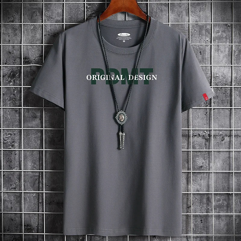 Men's Summer Graphic T-Shirt - Breathable Letter Print Tee