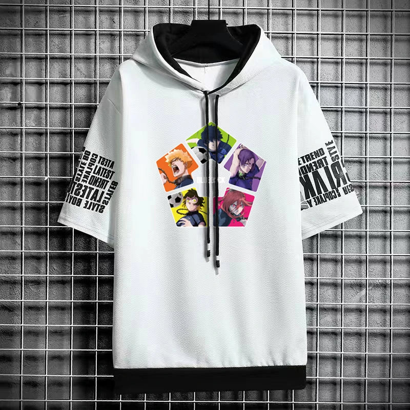 Men's Winter Hooded T-Shirt - Anime Graphic Stylish Tee