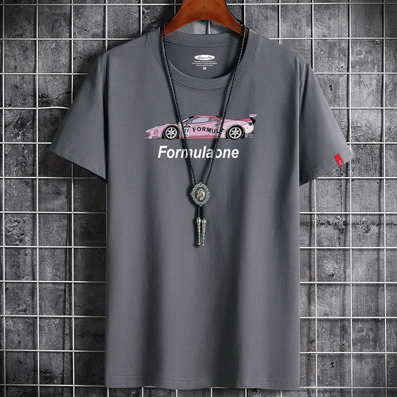 Formula One Graphic T-Shirt - Solid Summer Streetwear Tee