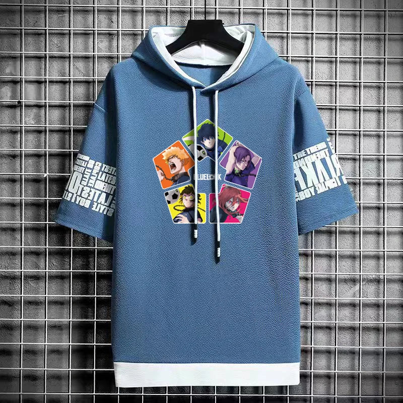 Men's Winter Hooded T-Shirt - Anime Graphic Stylish Tee