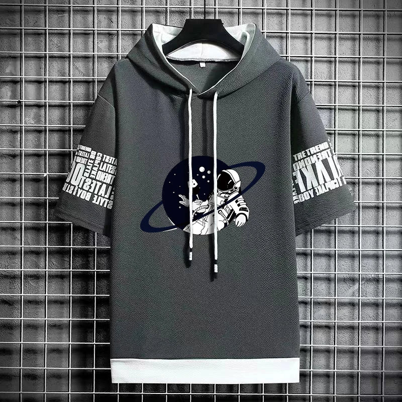 Men's Graphic T-Shirt - Harajuku Short Sleeve Hoodie