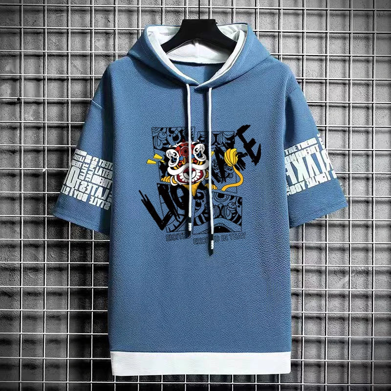 Men's Winter Hooded T-Shirt - Hip Hop Harajuku Streetwear