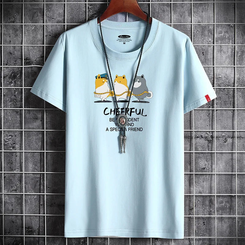 Men's Summer T-Shirt - Manga Gym Streetwear Harajuku Top
