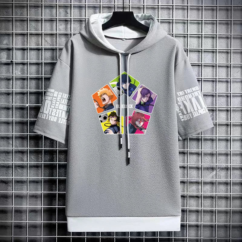 Men's Winter Hooded T-Shirt - Anime Graphic Stylish Tee