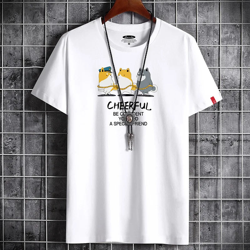 Men's Summer T-Shirt - Manga Gym Streetwear Harajuku Top