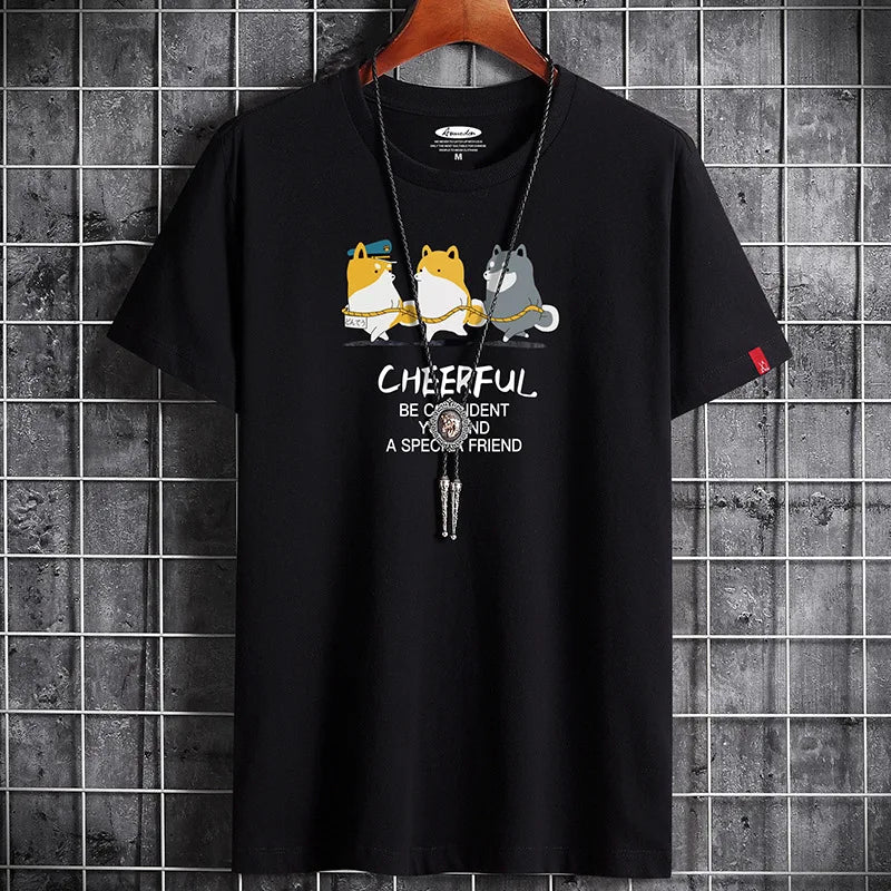 Men's Summer T-Shirt - Manga Gym Streetwear Harajuku Top