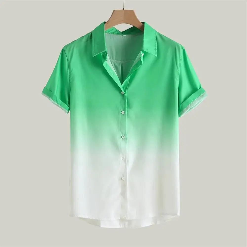 Men's Gradient Short Sleeve T-Shirt - Casual & Business Wear