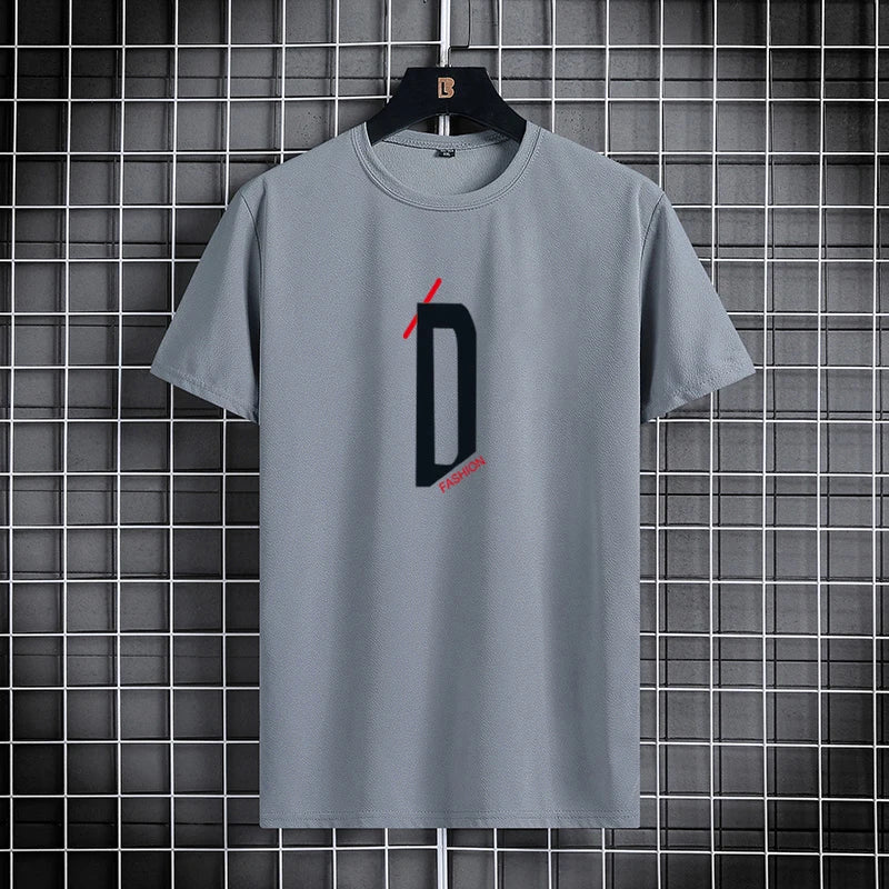 Men's Summer Short-Sleeve T-Shirt - Solid Color Casual Wear