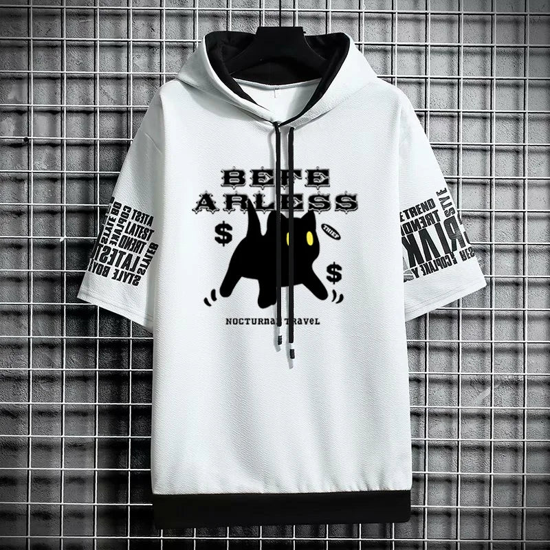 Men's Winter Graphic T-Shirt - Anime Streetwear Hoodie
