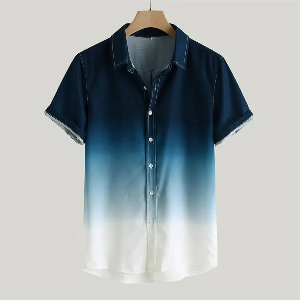 Men's Gradient Short Sleeve T-Shirt - Casual & Business Wear