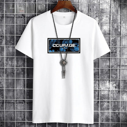 Courage Print Summer T-Shirt - Casual Harajuku Fashion