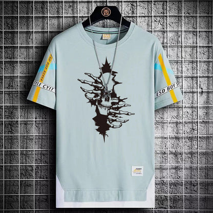 Men's Summer Cartoon T-Shirt - Breathable High-Street Tee