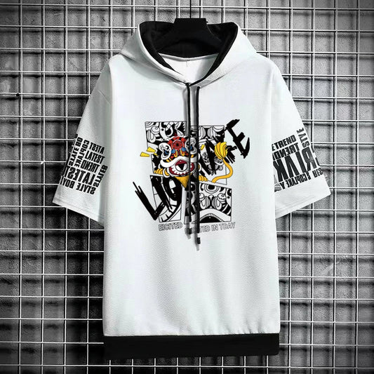 Men's Winter Hooded T-Shirt - Hip Hop Harajuku Streetwear