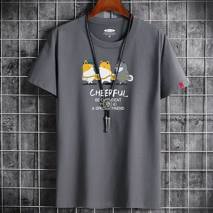 Men's Summer T-Shirt - Manga Gym Streetwear Harajuku Top