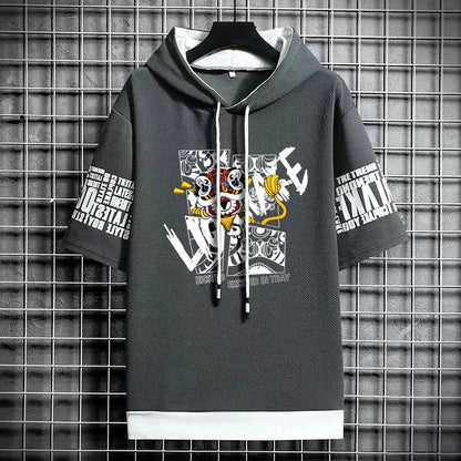 Men's Winter Hooded T-Shirt - Hip Hop Harajuku Streetwear