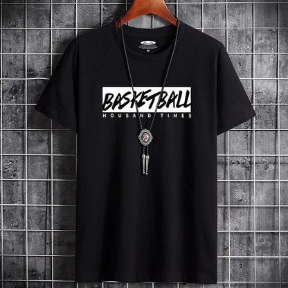 Men's Summer Cotton T-Shirt - Loose Fit Breathable Tee