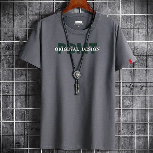 Men's Summer Graphic T-Shirt - Breathable Letter Print Tee