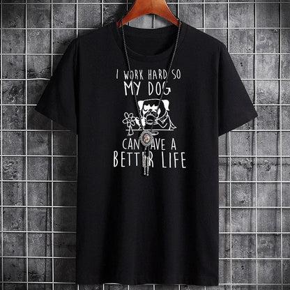 Men's Summer Cotton T-Shirt - Trendy Streetwear Gym Tee