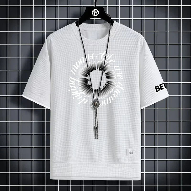 Men's Summer Breathable Graphic T-Shirt - Loose Fit Fashion