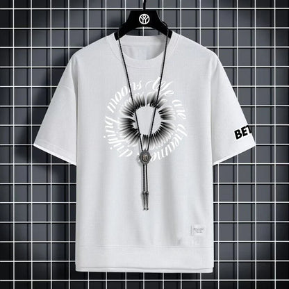 Men's Summer Breathable Graphic T-Shirt - Loose Fit Fashion