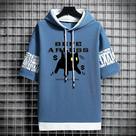 Men's Winter Graphic T-Shirt - Anime Streetwear Hoodie