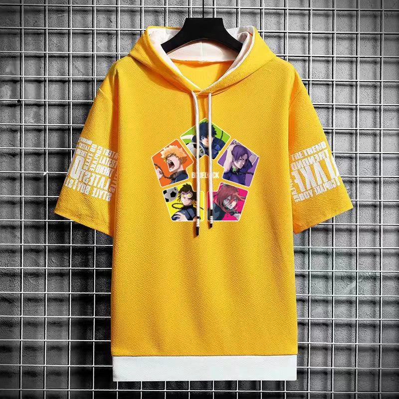 Men's Winter Hooded T-Shirt - Anime Graphic Stylish Tee