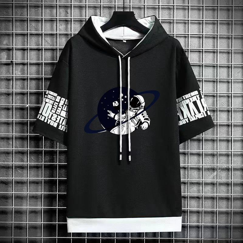 Men's Graphic T-Shirt - Harajuku Short Sleeve Hoodie