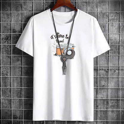 Men's Graphic Cotton T-Shirt - High Quality Fashion