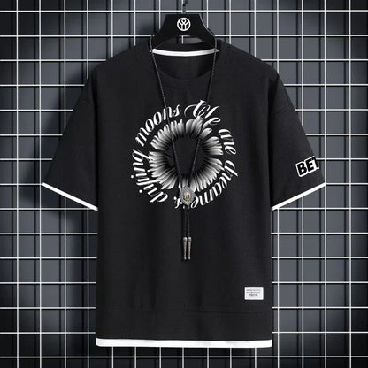 Men's Summer Breathable Graphic T-Shirt - Loose Fit Fashion