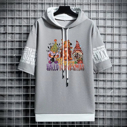 Men's Streetwear T-Shirt - Winter Casual Graphic Hoodie