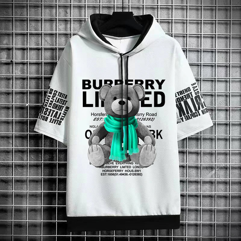 Winter Men's Hooded Graphic T-Shirt - Harajuku Streetwear