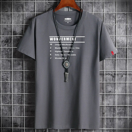 Men's Summer Cotton T-Shirt - Retro Streetwear Tee