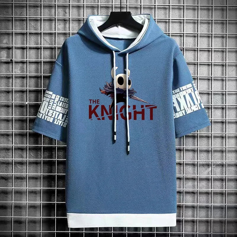 Winter Men's Hooded Graphic T-Shirt - Anime Streetwear Tee