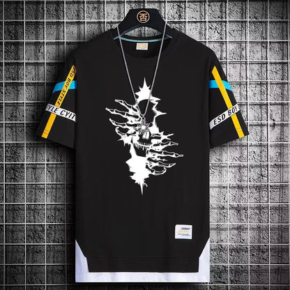 Men's Summer Cartoon T-Shirt - Breathable High-Street Tee