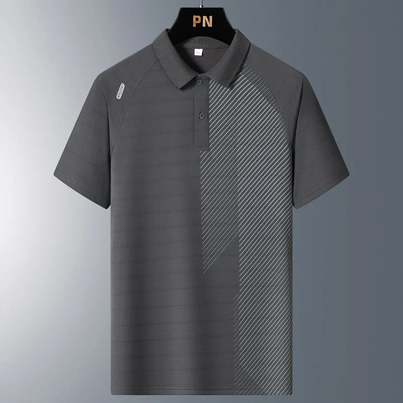 Men's Summer Polo T-Shirt - Breathable Short Sleeve Top