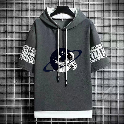Men's Graphic T-Shirt - Harajuku Short Sleeve Hoodie