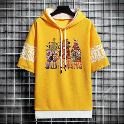 Men's Streetwear T-Shirt - Winter Casual Graphic Hoodie
