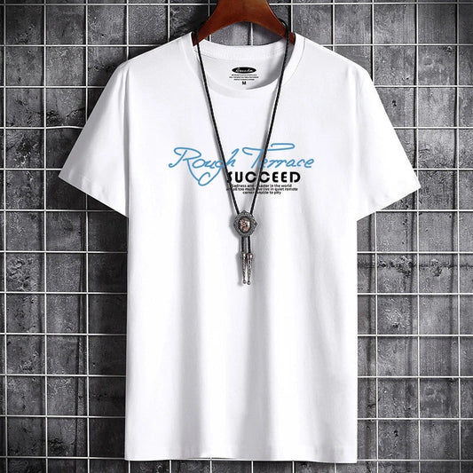 Rough Terrace Printed Cotton T-Shirt - Short Sleeve