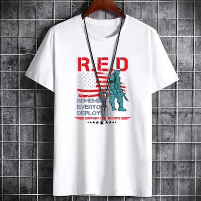 Men's Summer Cotton T-Shirt - Loose Fit Breathable Tee