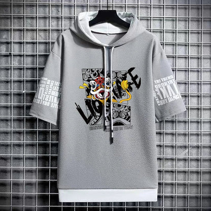 Men's Winter Hooded T-Shirt - Hip Hop Harajuku Streetwear