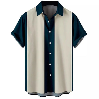 Men's Clover Print T-Shirt - Slim Fit Casual Summer Wear