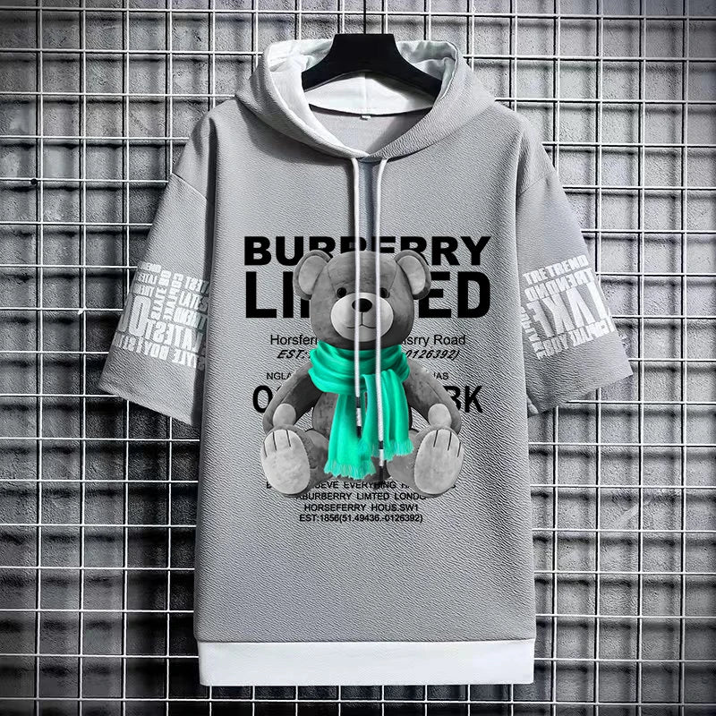 Winter Men's Hooded Graphic T-Shirt - Harajuku Streetwear