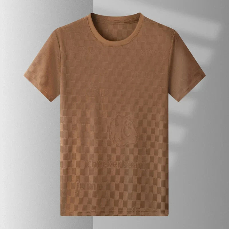 Men's Fashion Checkered T-Shirt - Summer Casual Top