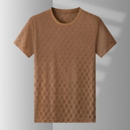 Men's Fashion Checkered T-Shirt - Summer Casual Top