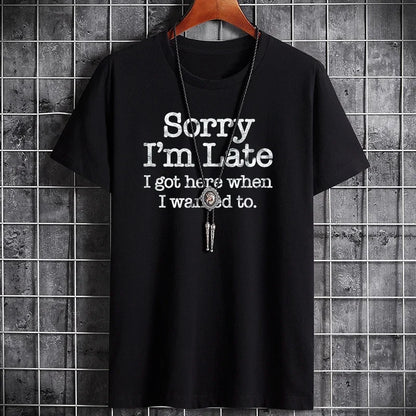 Men's Summer Cotton T-Shirt - Casual Round Neck Top