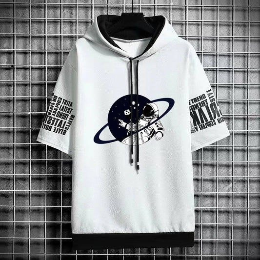 Men's Graphic T-Shirt - Harajuku Short Sleeve Hoodie