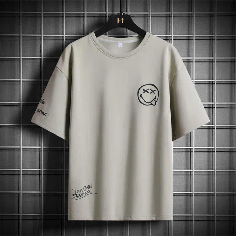 Men's Streetwear T-Shirt - Summer Casual Short Sleeve Top