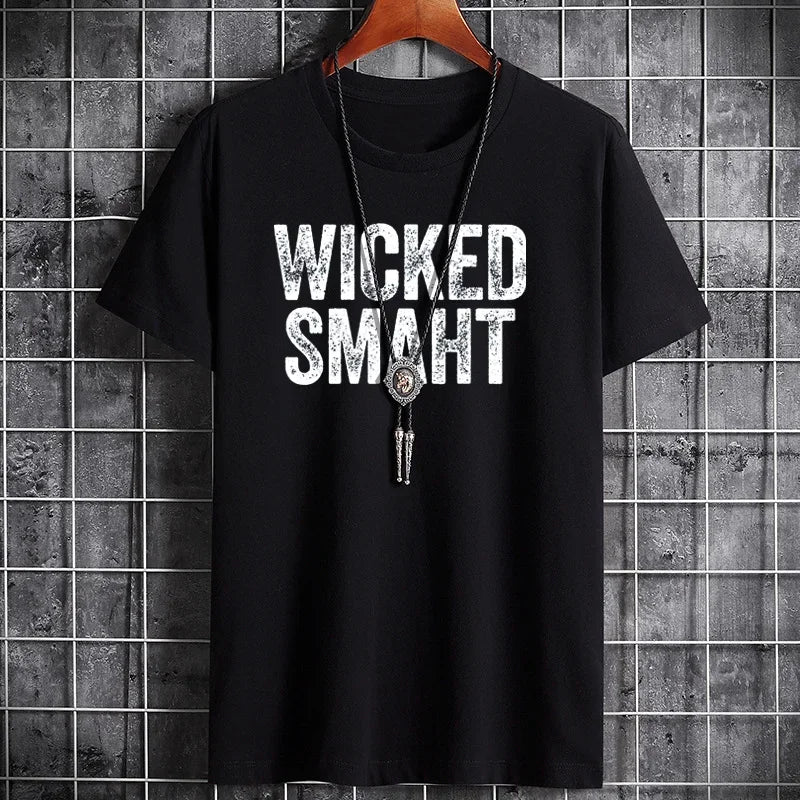 Men's Summer Cotton T-Shirt - Letter Printed Breathable Tee